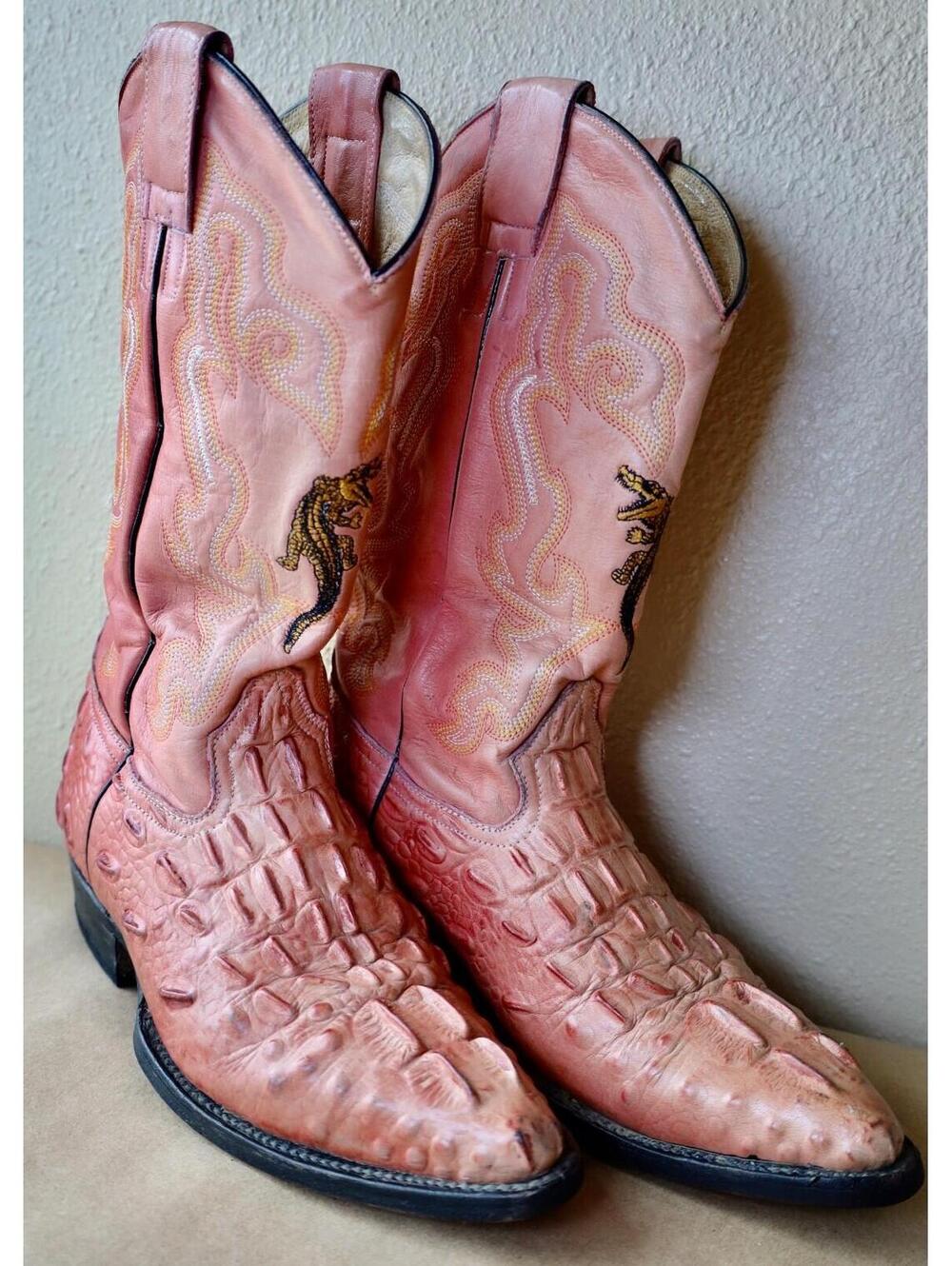 Handmade Alligator Cowboy Boots No Brand No size Measures Mens 9 Read